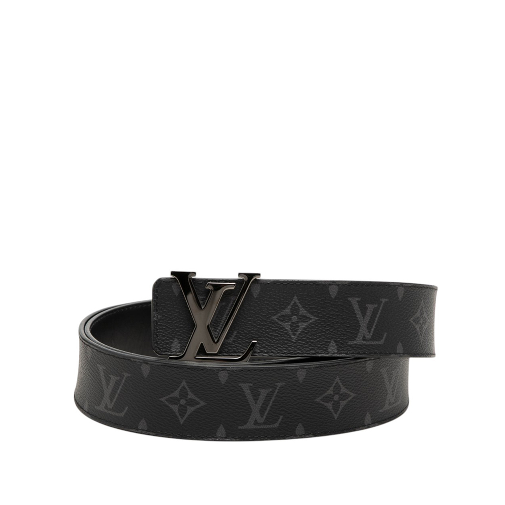 Pre-Loved Louis Vuitton Monogram Eclipse LV Initiales Reversible Belt